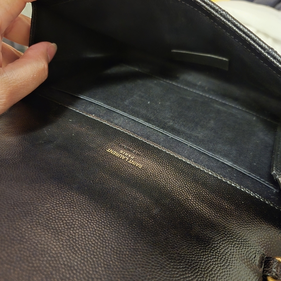 Saint Laurent Black Quilted Leather Clutch - Picture 3 of 16